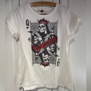 Harley-Davidson White T-Shirt with Orange Logo